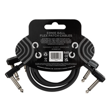 Load image into Gallery viewer, Ernie Ball 12" Flex Patch Cable - Black - 3-Pack
