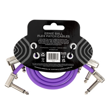 Load image into Gallery viewer, Ernie Ball 12" Flex Patch Cable - Purple - 3-Pack
