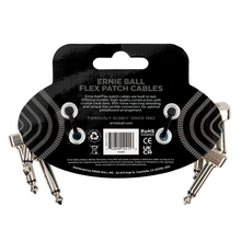 Load image into Gallery viewer, Ernie Ball 3" Flex Patch Cable - Blue - 3-Pack
