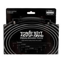 Load image into Gallery viewer, Ernie Ball Flex Patch Cables Pedalboard Multi-Pack - Black

