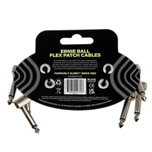 Load image into Gallery viewer, Ernie Ball 3" Flex Patch Cable - Glow In Dark - 3-Pack
