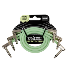 Load image into Gallery viewer, Ernie Ball 12" Flex Patch Cable - Glow In Dark - 3-Pack

