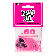 Lade das Bild in den Galerie-Viewer, Ernie Ball Everlast Picks 12-Pack Pink .60mm
