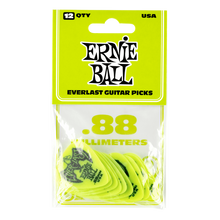 Lade das Bild in den Galerie-Viewer, Ernie Ball Everlast Picks 12-Pack Green .88mm
