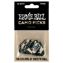 Load image into Gallery viewer, Ernie Ball Thin Camouflage Pick x 12
