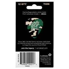 Load image into Gallery viewer, Ernie Ball Thin Camouflage Pick x 12
