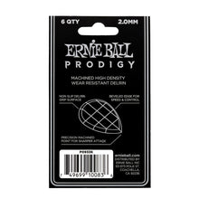 Load image into Gallery viewer, Ernie Ball Prodigy Picks 6-Pack 2.0mm White Teardrop

