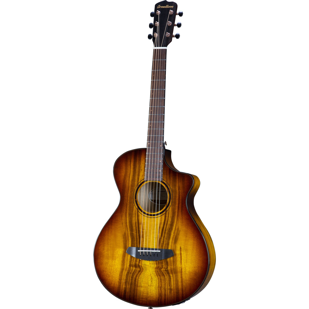 Breedlove ECO Pursuit Exotic S Concertina Tiger's Eye CE - Myrtlewood