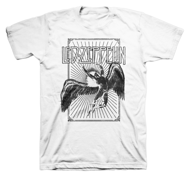 Led Zeppelin T-Shirt Xl - Icarus Burst White