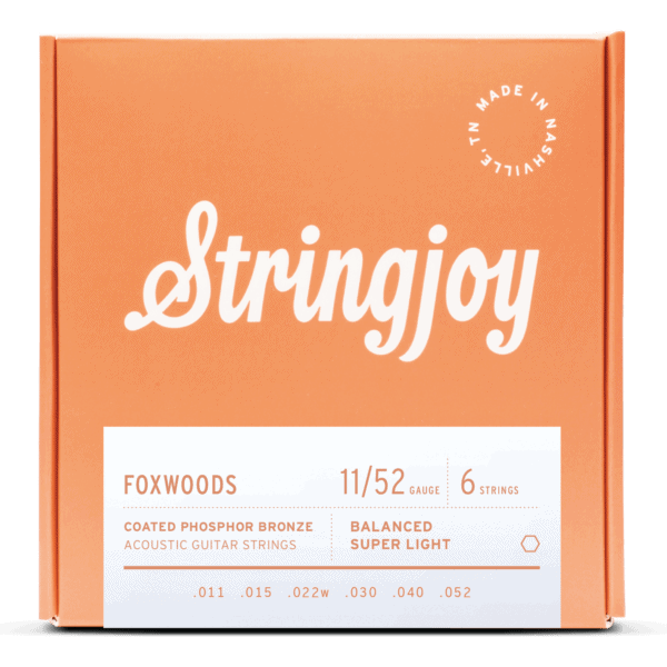Stringjoy Foxwoods | Super Light Gauge (11-52) Coated Phosphor Bronze Acoustic Guitar Strings