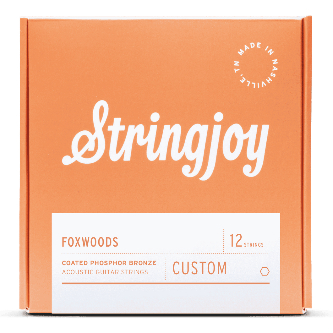 Stringjoy Foxwoods | Custom 12 String Coated Phosphor Bronze Acoustic Guitar Strings