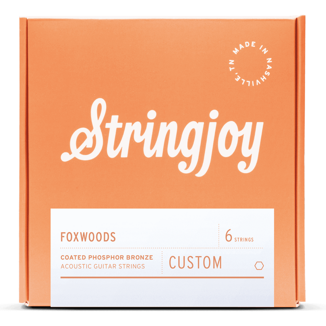 Stringjoy Foxwoods | Custom 6 String Coated Phosphor Bronze Acoustic Guitar Strings