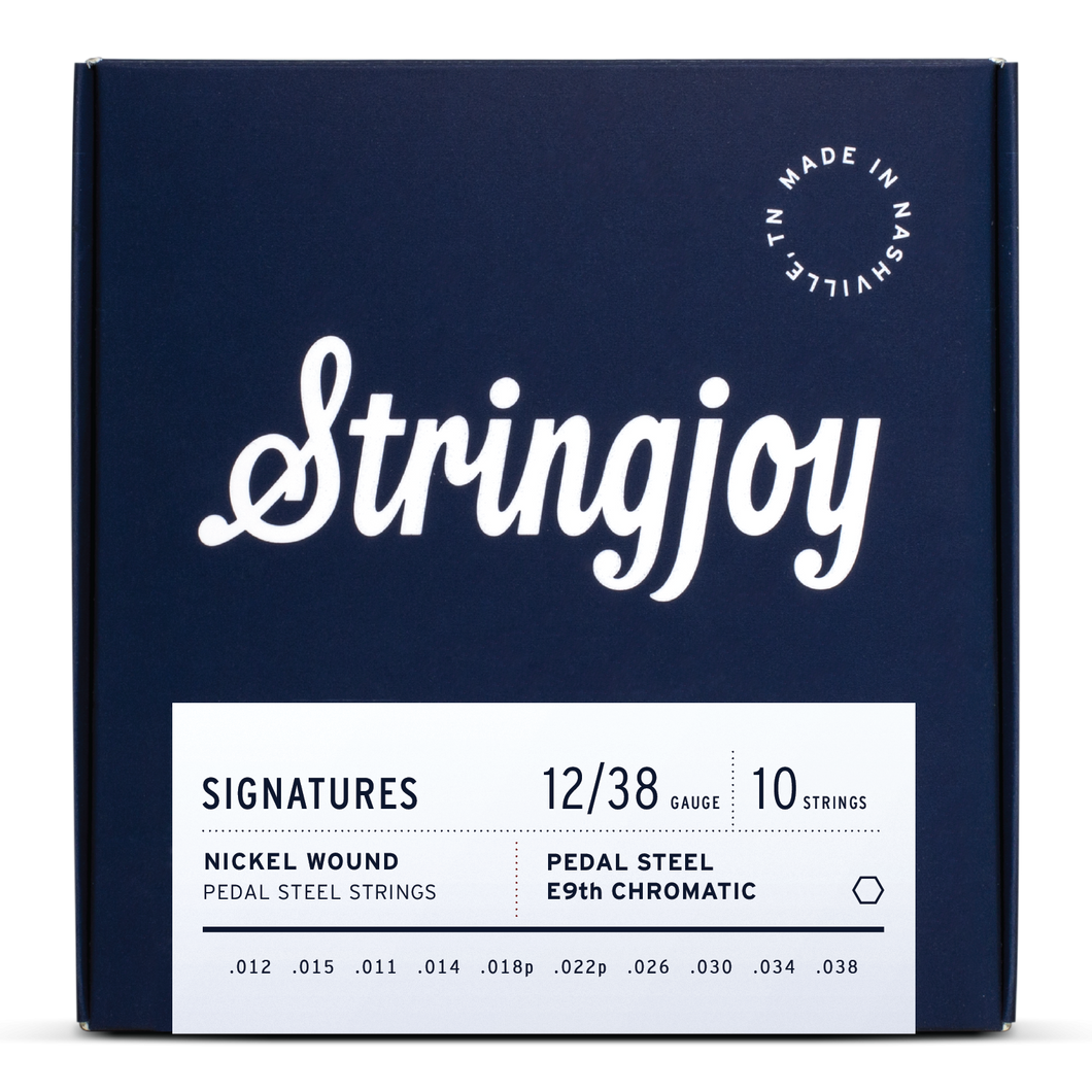 Stringjoy Signatures | Pedal Steel E9th (12-38) Nickel Wound Pedal Steel Strings