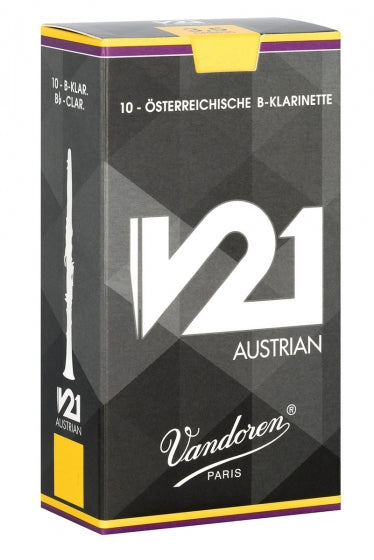 Vandoren Bb Clarinet Reeds 6 V21 Austrian (10 Box)