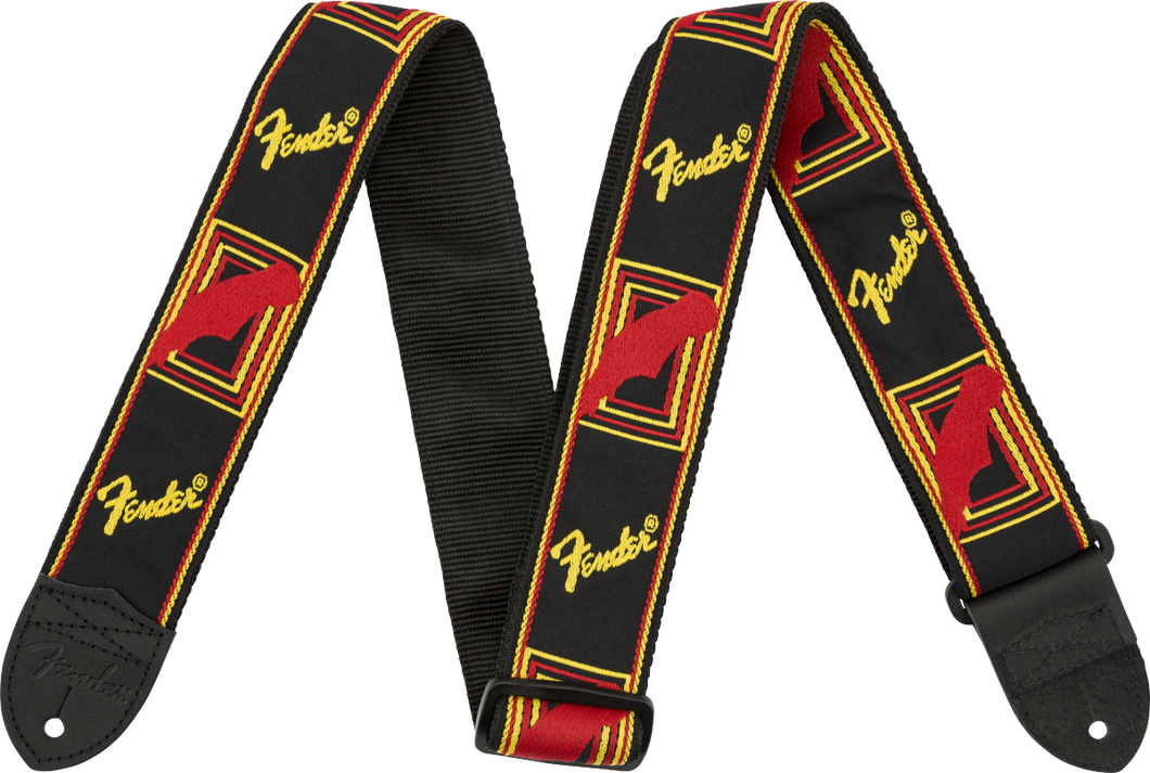 Fender Black/Yellow/Red Mono Strap