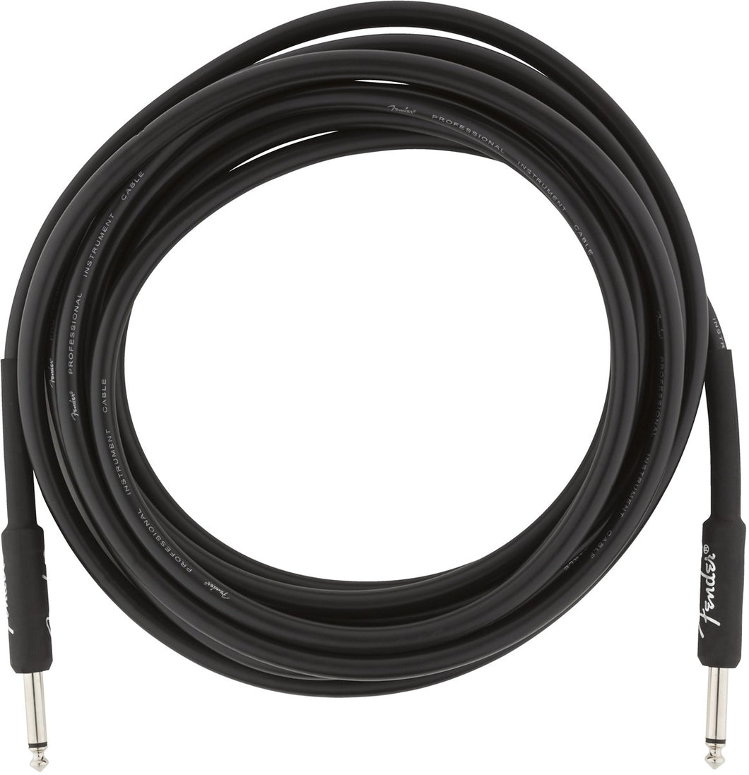 Fender Pro 15' Instrument Cable Straight/Straight Black