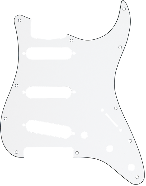 Fender Pickguard Strat W/B/W 11 Hole 3 Ply