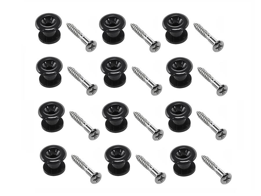 Endpin, plastic, with screw, 12-pack, black