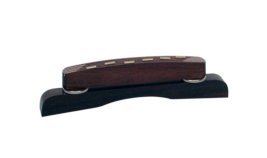 Bridge for guitar, rosewood, height adjustable, adjustable fret saddles