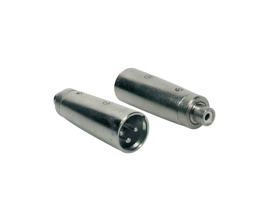 Adaptor, XLR male metal, RCA female