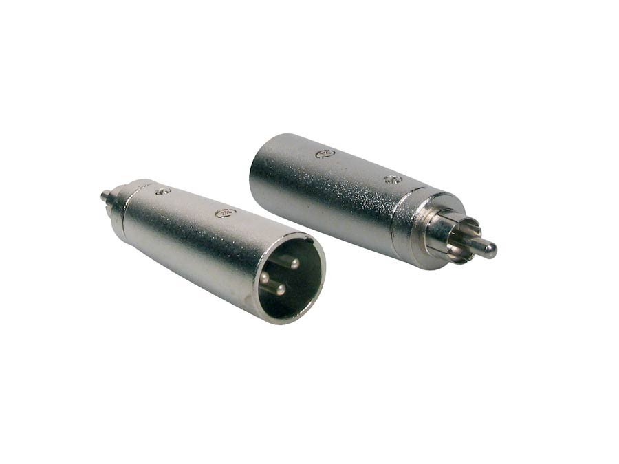 Adaptor, XLR male metal, RCA male