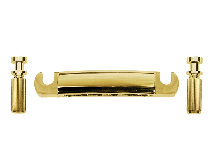 Tailpiece guitar, LP-model, with studs and anchors, gold