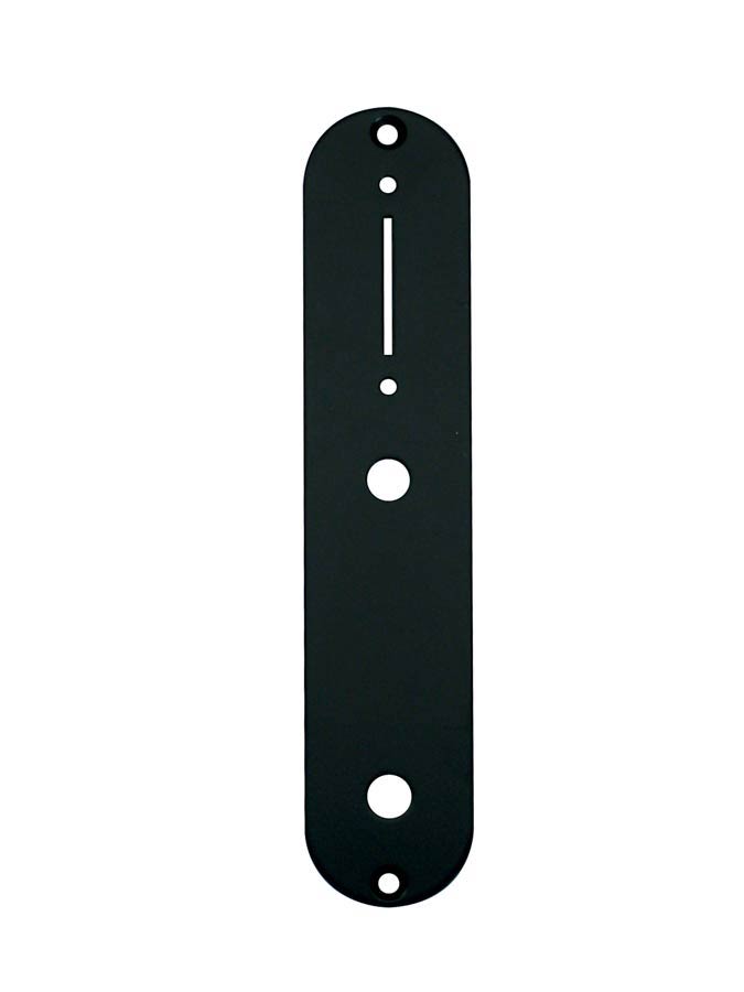 Control plate, 32x160mm, Teaser, 9,5mm holes for inch pots, black gloss