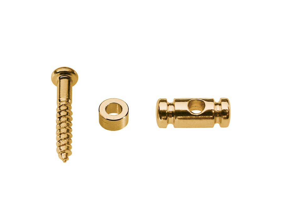 String retainer, cylinder model, height 6.5mm, with spacer and screw, gold