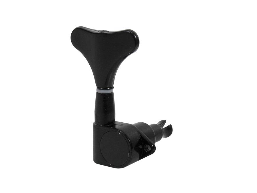 Machine heads for bass guitar, die cast, 4x left, black