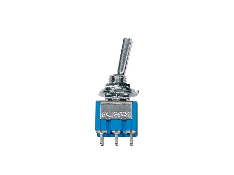 Mini toggle switch 2-way, on-on, nickel