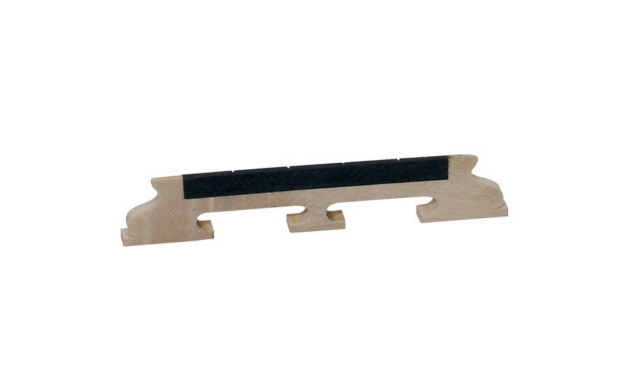 Bridge for banjo, maple, ebony saddle, for 4 string banjo, height: 1, 2