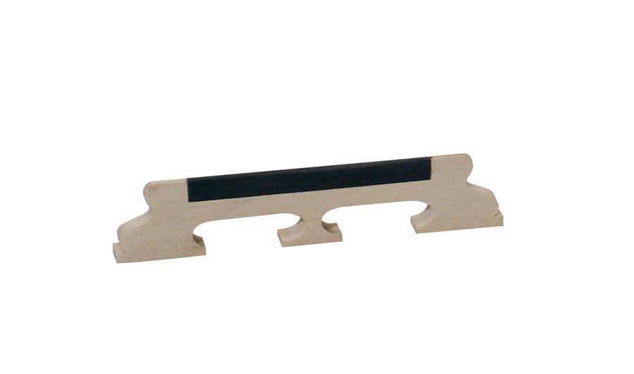 Bridge for banjo, maple, ebony saddle, for 4 string banjo, height: 5, 8