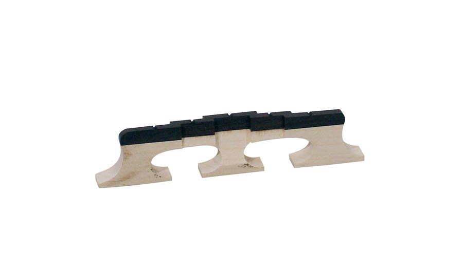 Bridge for banjo, maple, ebony compensated saddles, for 5 string banjo, height: 5/8