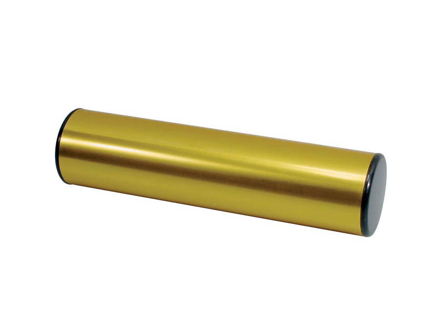 Shaker, tube model, gold finish aluminum