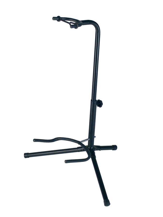 Universal guitar stand, fork model, metal, black, with fixed neck support