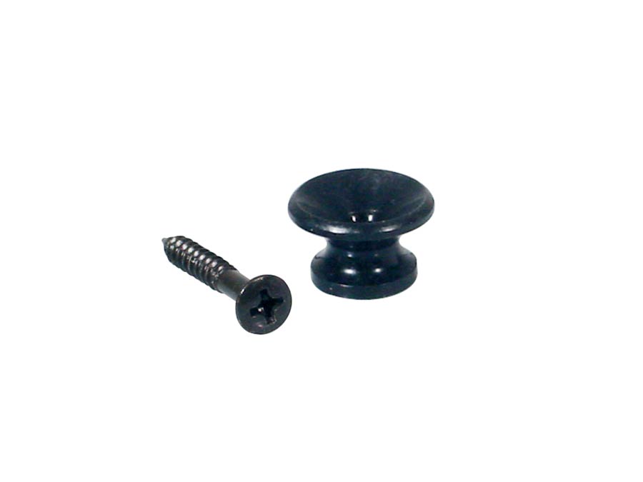 Strap buttons, metal, with screw, v-model, diameter 13mm, 2-pack, black