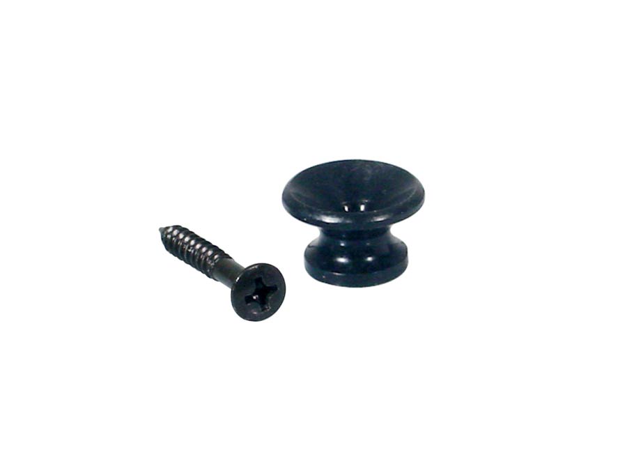 Strap buttons, metal, with screw, v-model, diameter 14mm, 2-pack, black