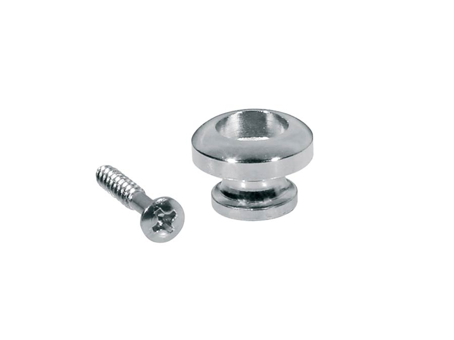 Strap buttons, metal, with screw, spherical model, diameter 14mm, 2-pack, nickel