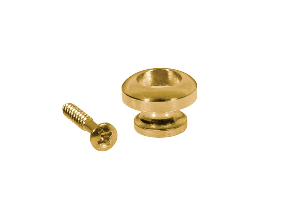 Strap buttons, metal, with screw, spherical model, diameter 14mm, 2-pack, gold