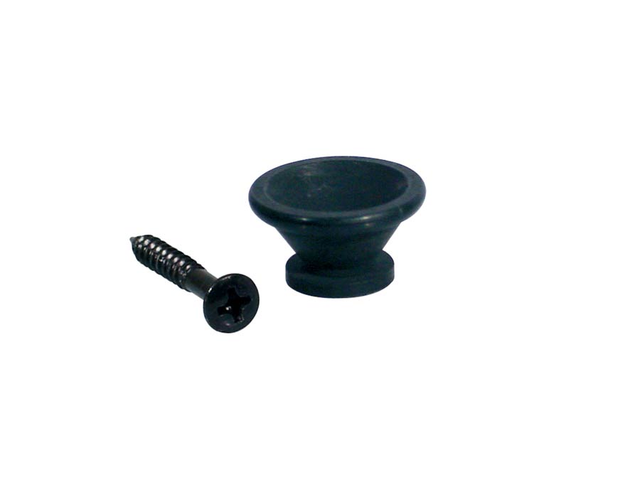 Strap buttons, metal, with screw, v-model, diameter 17mm, 2-pack, black