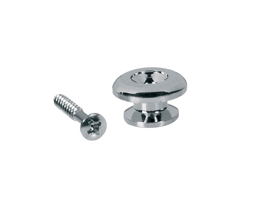 Strap buttons, metal, with screw, spherical model, diameter 17mm, 2-pack, nickel