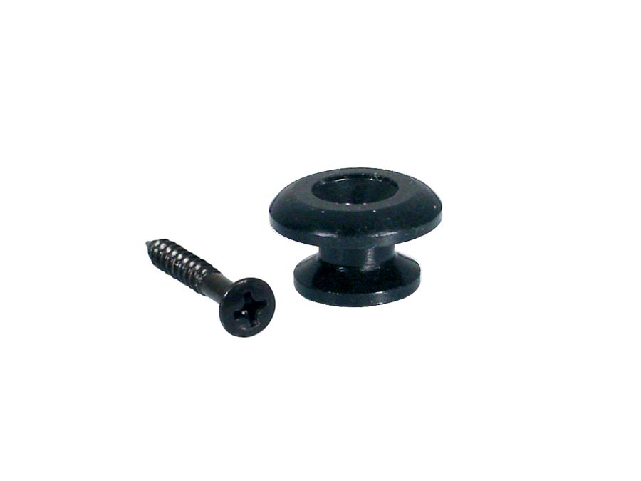 Strap buttons, metal, with screw, spherical model, diameter 17mm, 2-pack, black