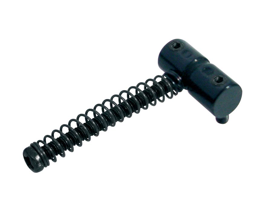 Bridge saddles metal, Jocker/ Puncher bass, p=20, with spring and screw, 4-pack, black