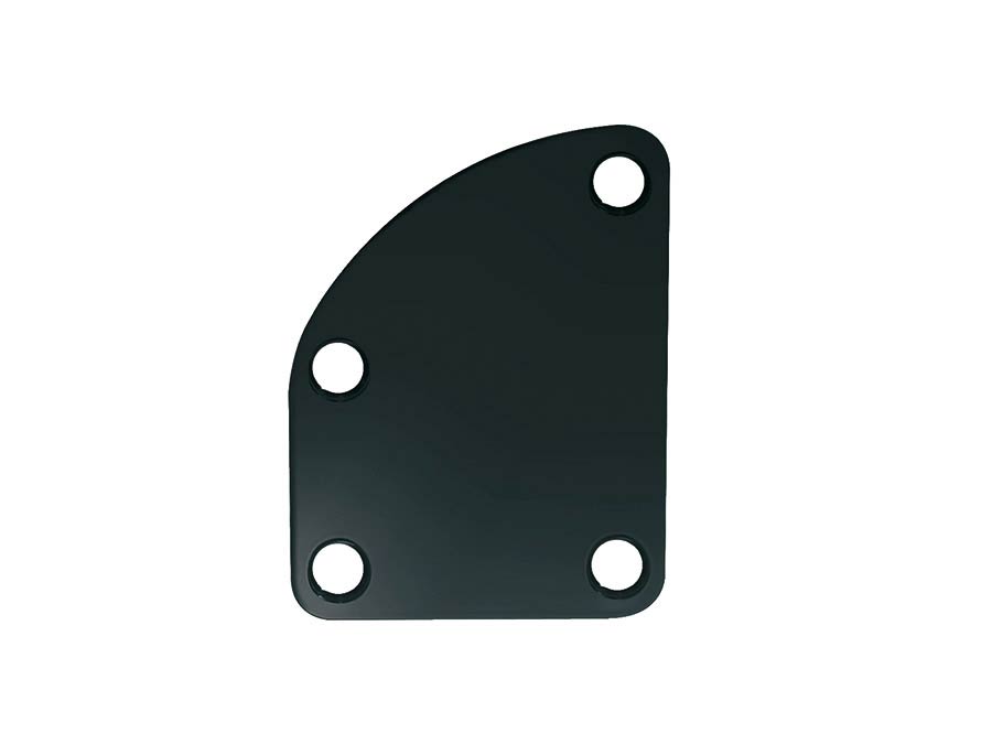 Neck mounting plate, 64,5x51,4mm, for contoured body heel, black