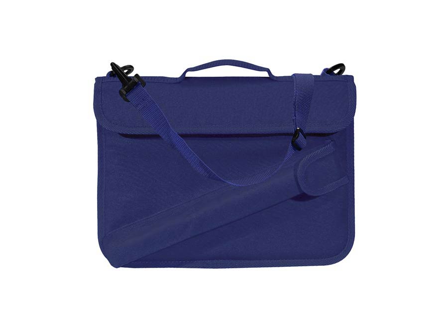 Sheet music bag, with recorder pocket, dark blue