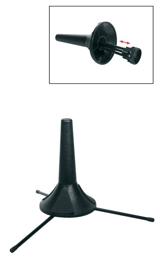 Trumpet stand, black, foldable