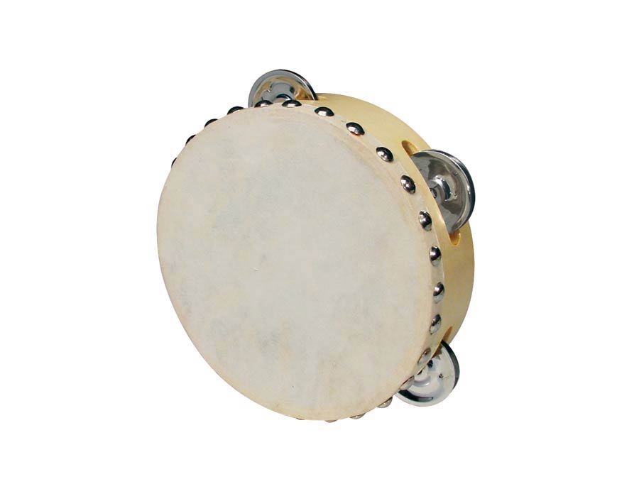 Tambourine, rawhide skin, wood, 6