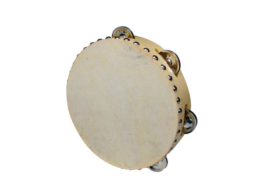 Tambourine, rawhide skin, wood, 8