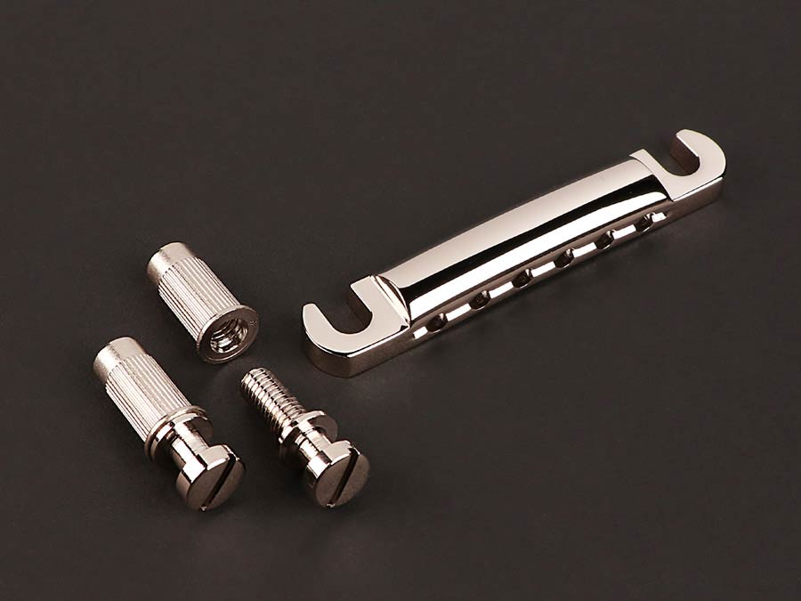 Tailpiece guitar, LP-model, aluminum, with studs and anchors, nickel