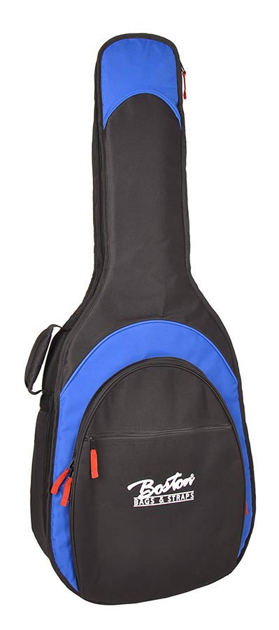 Super Packer Gig bag for classic guitar, 25 mm. padding, multiple pockets, black and blue